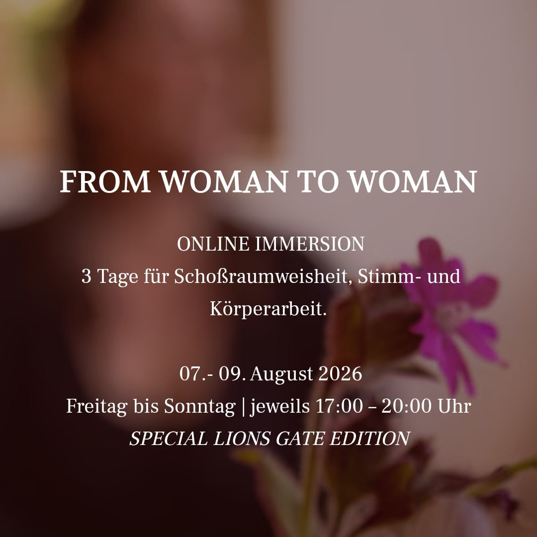 FROM WOMAN TO WOMAN Online Immersion